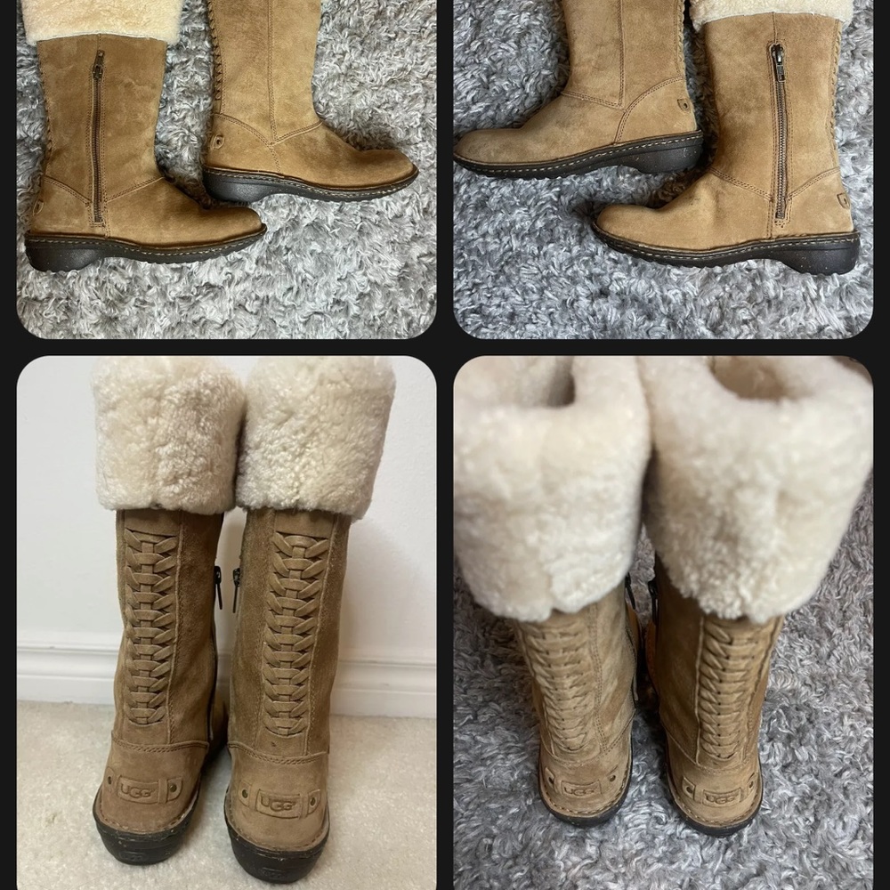 UGG KARYN WOMEN TALL BOOTS CHESTNUT US 6 *USED ONCE*NO BOX